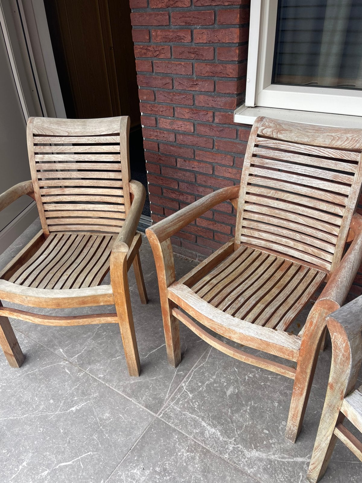 Teak houten stoelen, Ophalen, Gebruikt, Teakhout