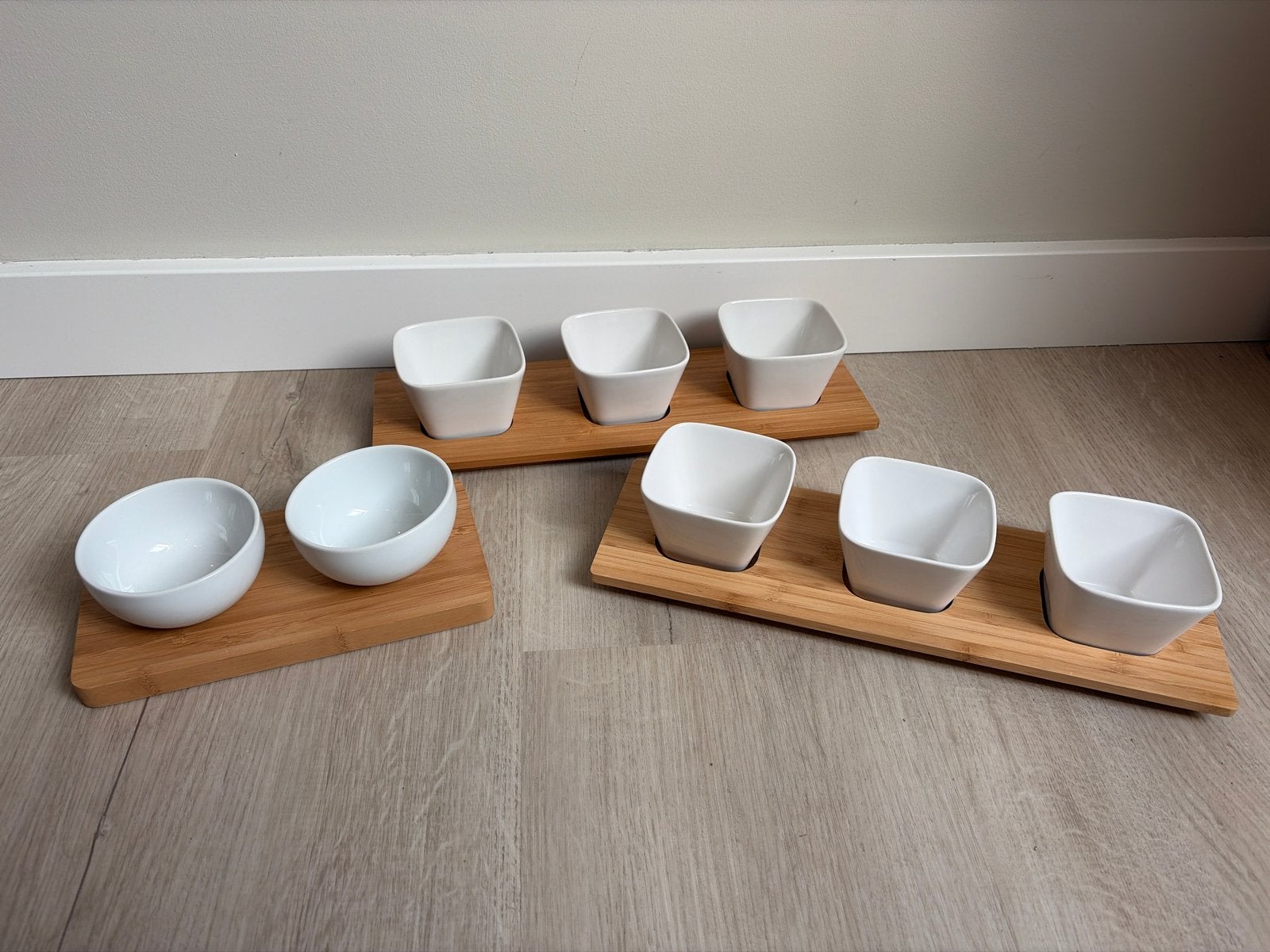 Keramieken vakjes met houten onderstel, Ophalen of Verzenden, Zo goed als nieuw, Keramiek, Overige typen