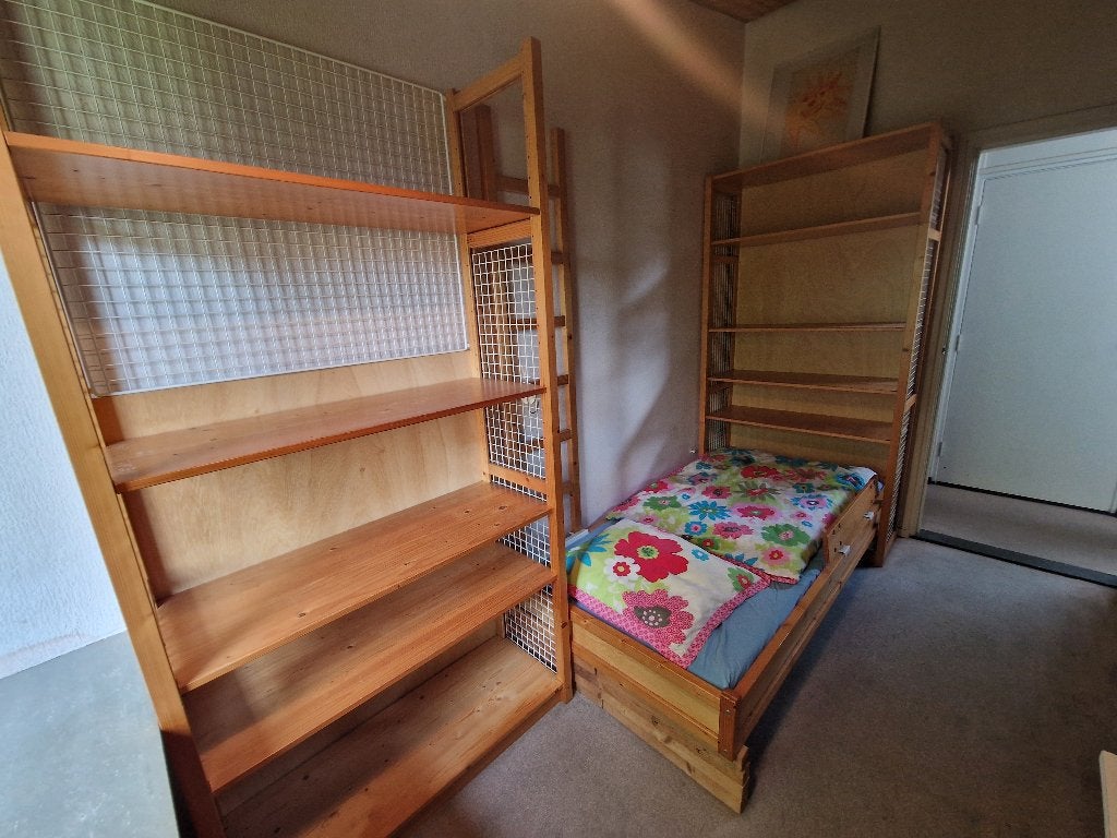 Hoogslaper met twee kasten en ladder, Ophalen, Gebruikt, Eenpersoons, 200 cm