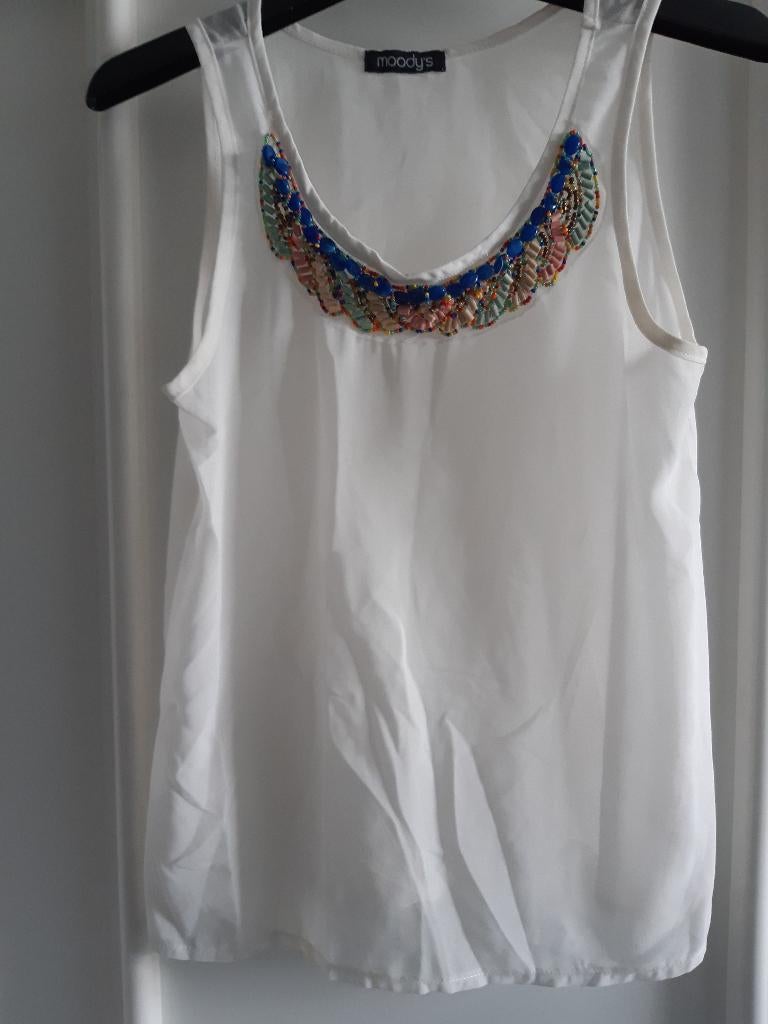 Mooie blouse top in maat S/36, Wit, Ophalen of Verzenden, Zo goed als nieuw, Moody's