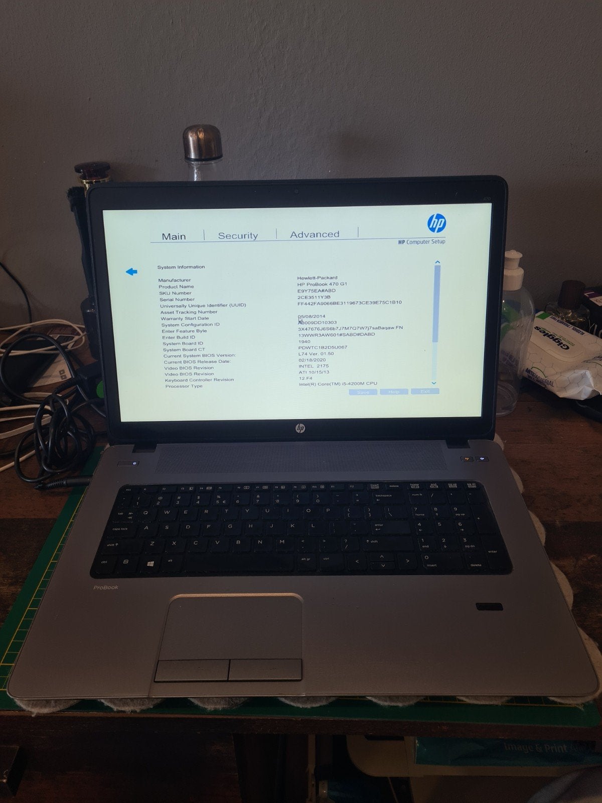 HP ProBook 470 G1 - Voor onderdelen / Reparatie, Computers en Software, Met videokaart, Qwerty, Geen, Ophalen of Verzenden