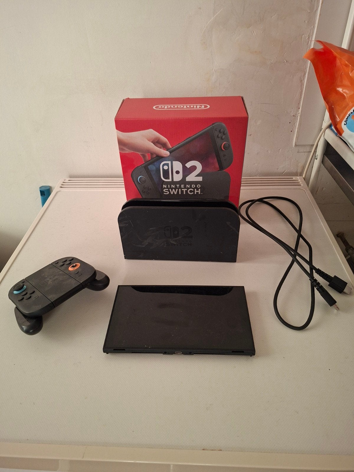 nintendo switch 2 met mariokart, Spelcomputers en Games, Ophalen, Gebruikt, Zonder controller, Switch Original