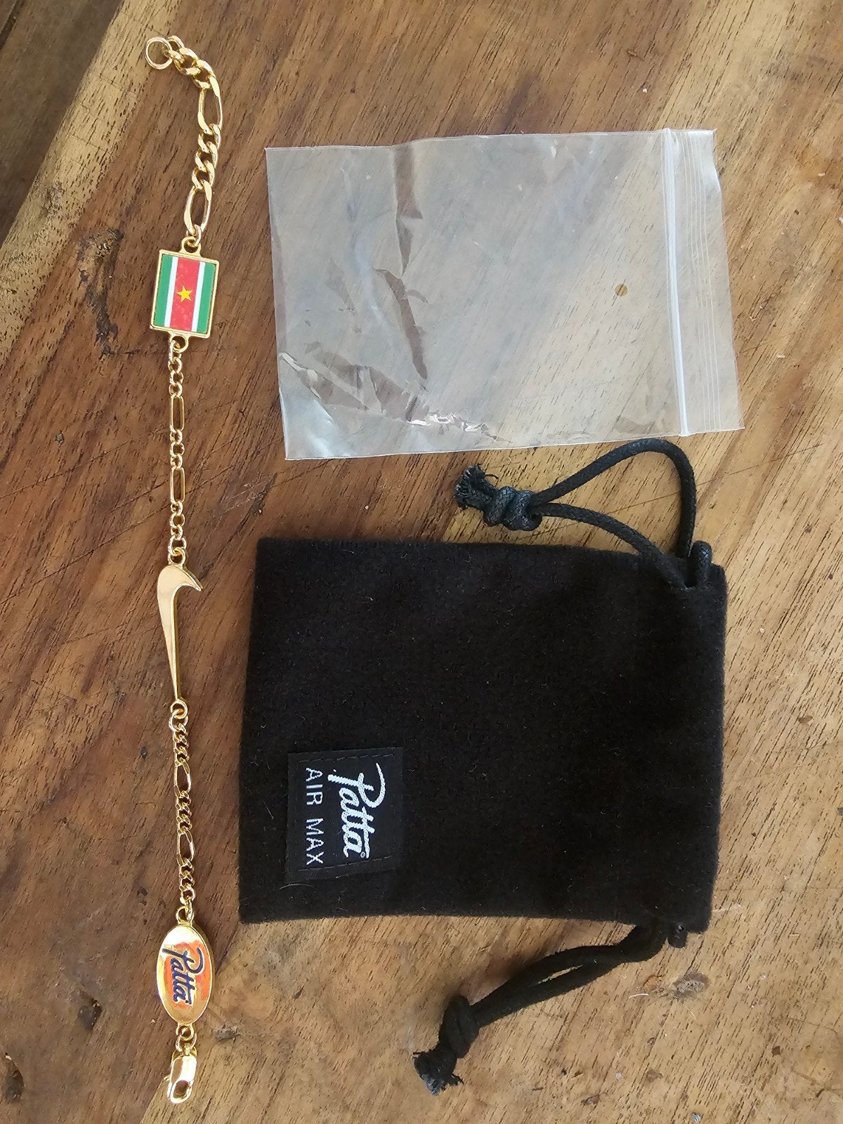 Patta Air Max Nike Suriname Gouden Armband, Ophalen of Verzenden, Zo goed als nieuw, Goud, Staal