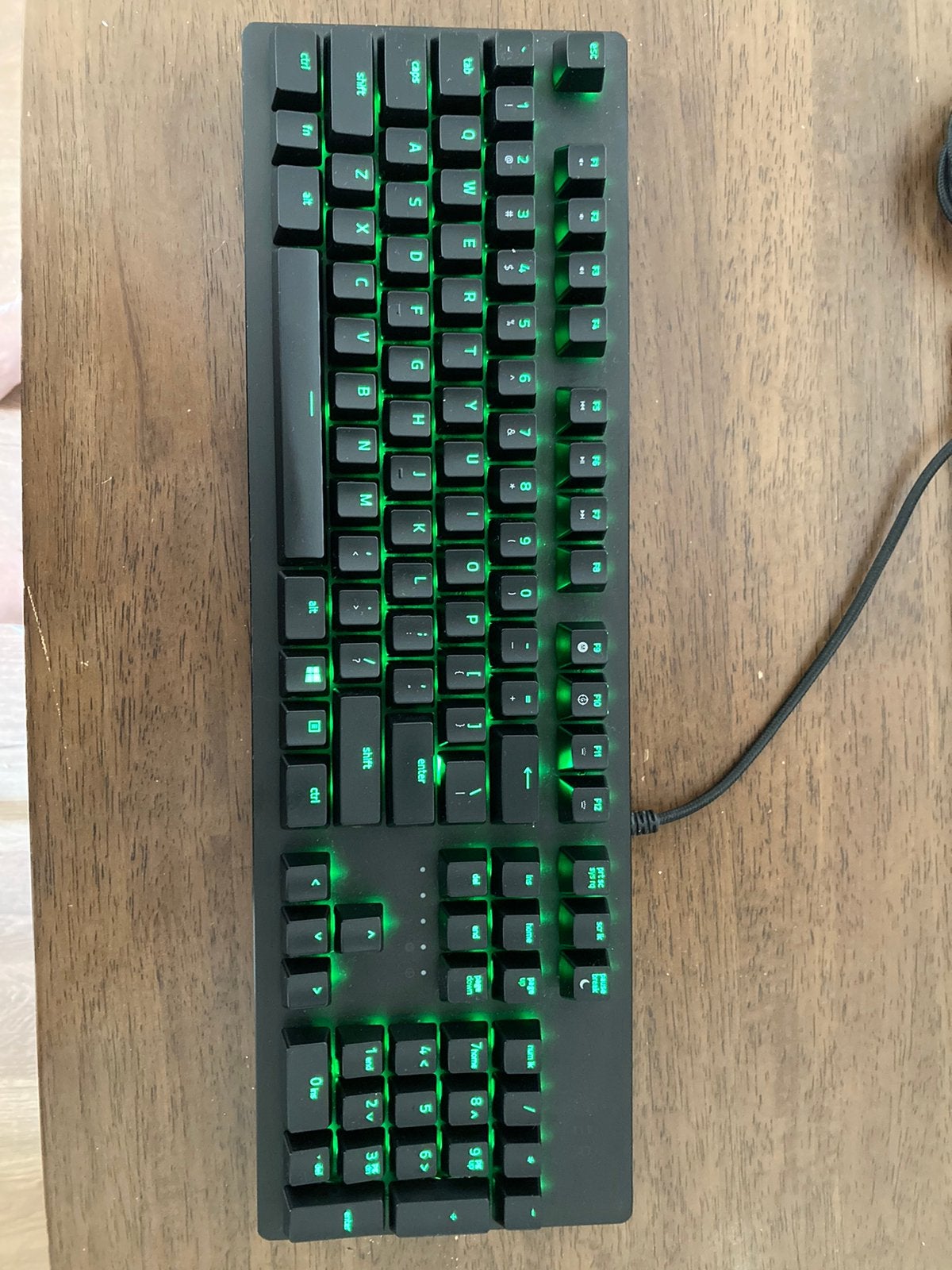 Razer Huntsman toetsenbord, Ophalen, Gebruikt, Verlichte toetsen, Qwerty