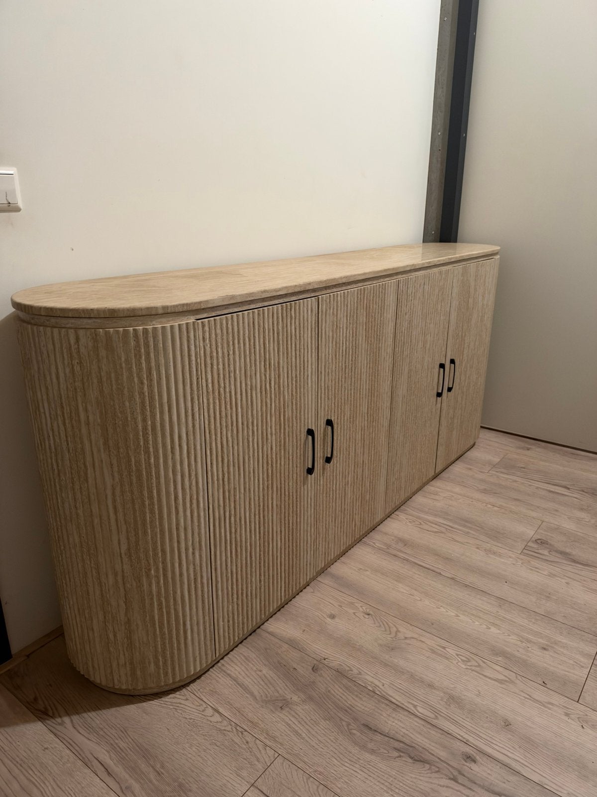 Travertin Dressoir - Stijlvol & Uniek! In het Bruin of Crème, Ophalen of Verzenden, Nieuw, Overige materialen, Travertin