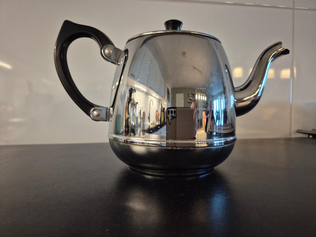 Bredemeijer Enkelwandige Theepot - Glanzend RVS, Theepot/fluitketel, Gebruikt, Bredemeijer, Zilver