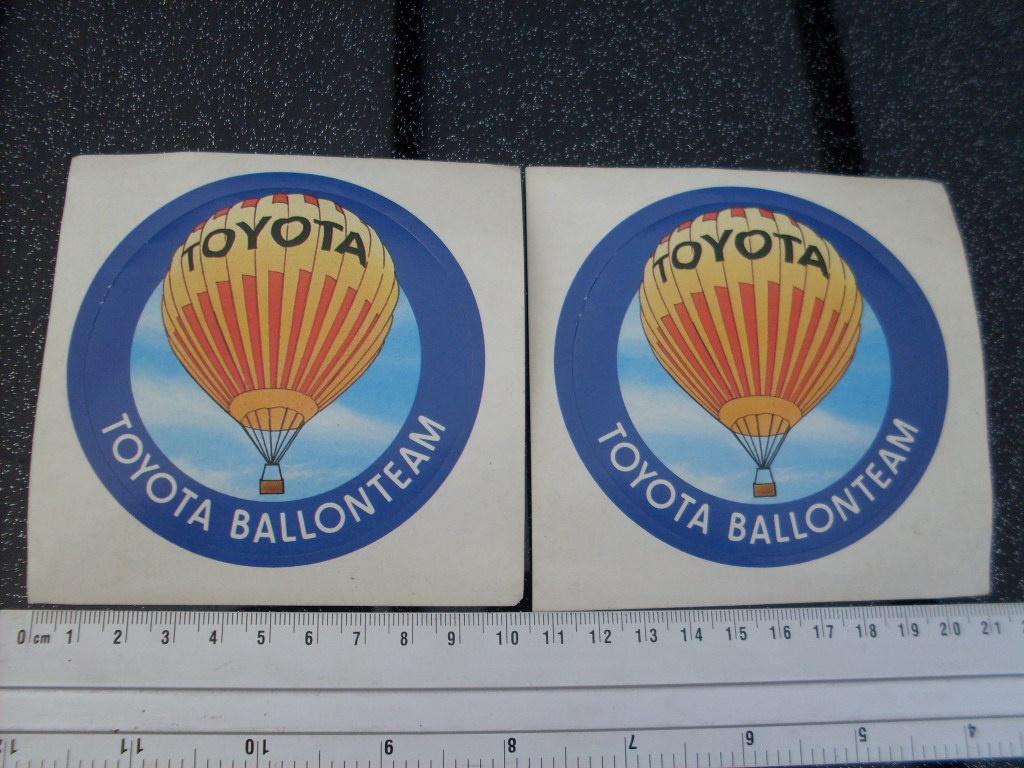 2x sticker toyota ballonteam ballon team luchtballon, Verzenden, Zo goed als nieuw, Auto of Motor