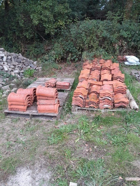 dakpannen, Ophalen, Gebruikt, Steen of Klei, 15 m² of meer