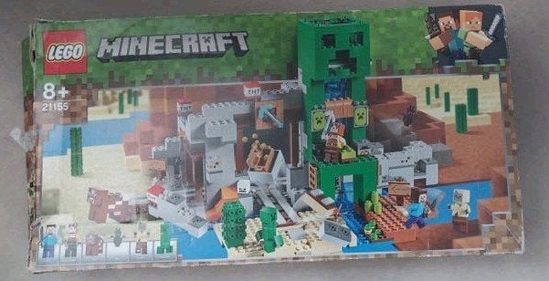 Lego Minecraft The Creeper Mine (21155) - Compleet met doos, Gebruikt, Minecraft, Lego, Ophalen of Verzenden
