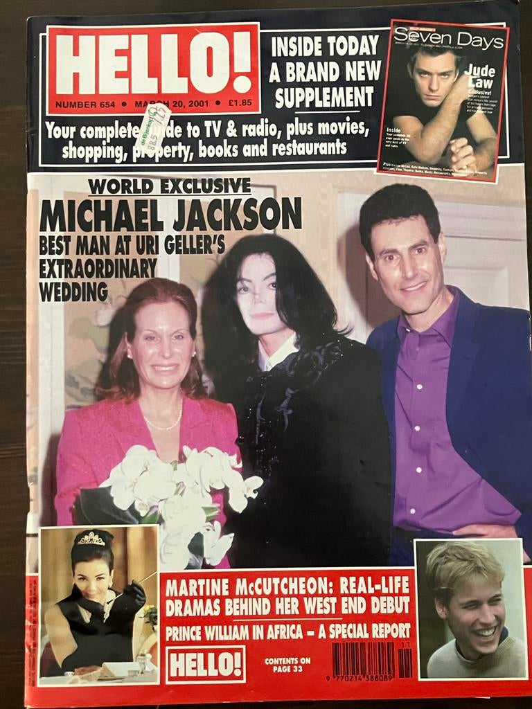 Hello! Magazine - Michael Jackson & Uri Geller Wedding, Ophalen of Verzenden, Gebruikt, Boek, Tijdschrift of Artikel