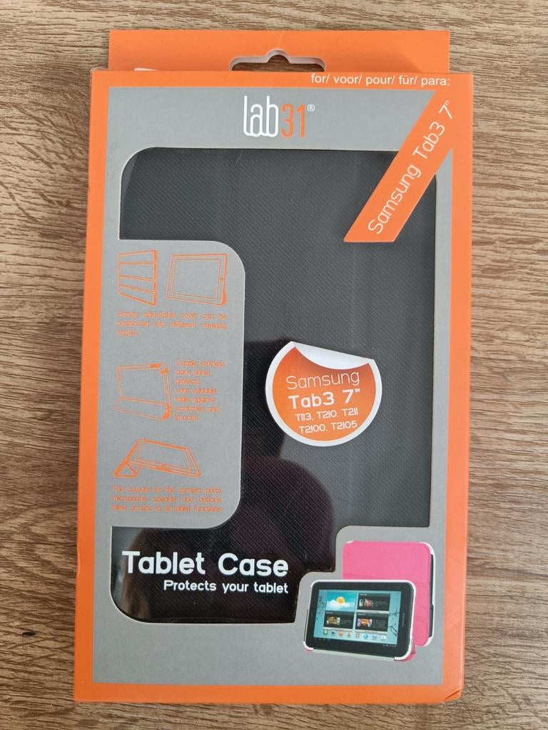 Lab31 Tablet Case voor Samsung Tab3 7" - Nieuw in verpakking, Ophalen, Nieuw, Bescherming voor- en achterkant, 7 inch of minder