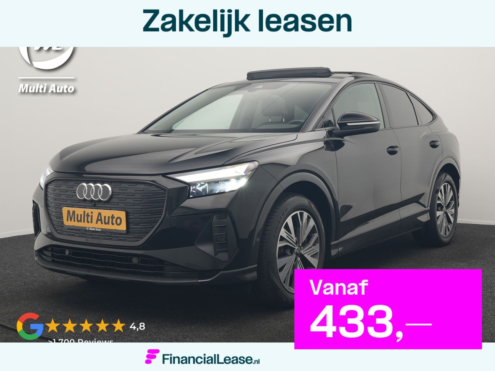 Audi Q4 Sportback e-tron 40 Advanced edition 82 kWh 204pk De, Automaat, Dealer onderhouden, Gebruikt, Zwart