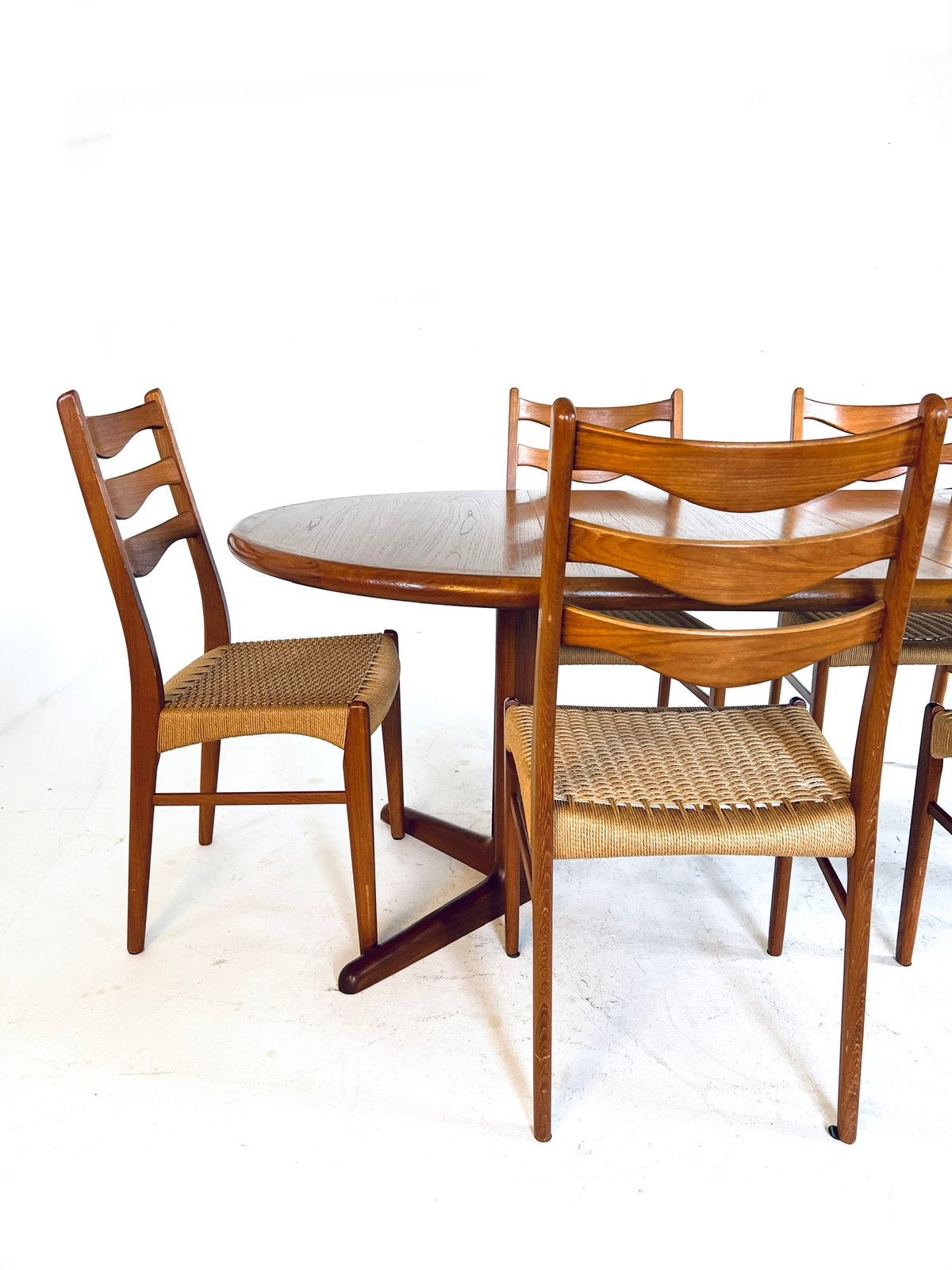 6x papercord eetkamerstoel, Arne Wahl Iversen ‘60, Huis en Inrichting, Stoelen, Arne Wahl Iversen, Arne Wahl Iversen, Ophalen of Verzenden