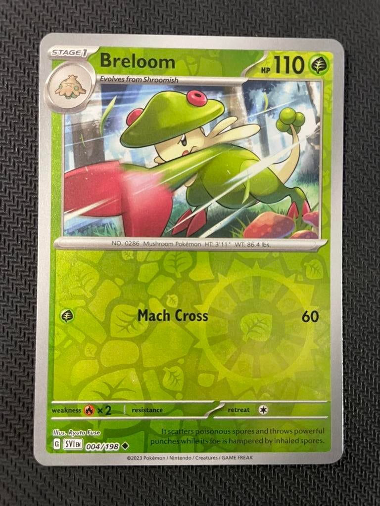 Breloom 004/198 Reverse Holo Scarlet & Violet Packfresh, Verzenden, Zo goed als nieuw