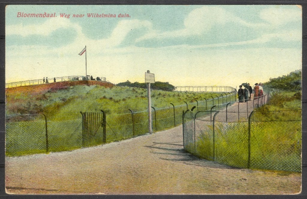 Bloemendaal - weg naar Wilhelmina duin, Verzamelen, Ansichtkaarten | Nederland, Verzenden, Voor 1920, Ongelopen, Noord-Holland