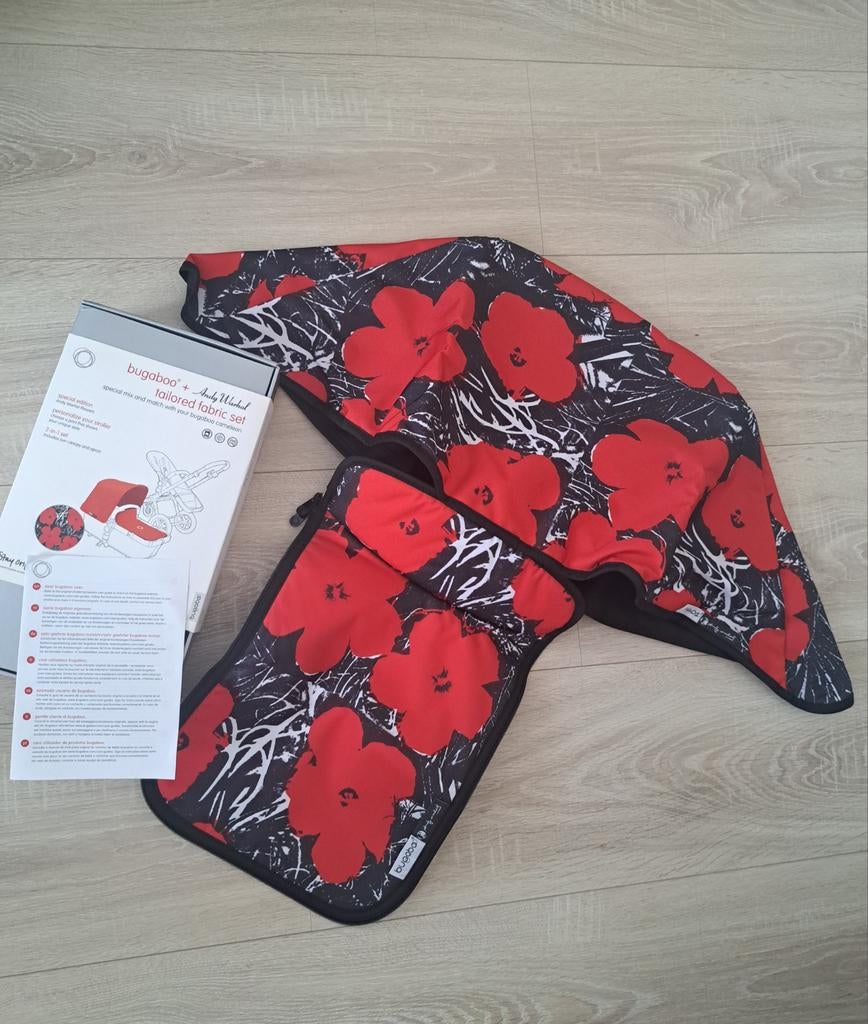 NIEUW in verpakking. Set Bugaboo bekleding - Andy Warhol, Ophalen of Verzenden, Nieuw, Zwart