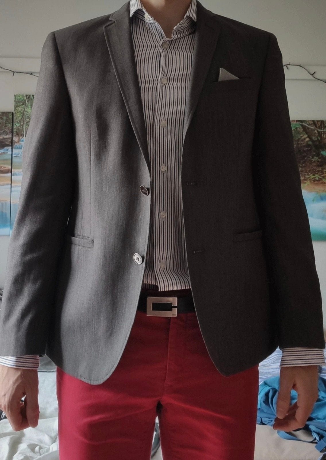 Angelo Litrico colbert maat 46 (S), valt als 48, Kleding | Heren, Maat 48/50 (M), Angelo Litrico, Ophalen of Verzenden, Zo goed als nieuw