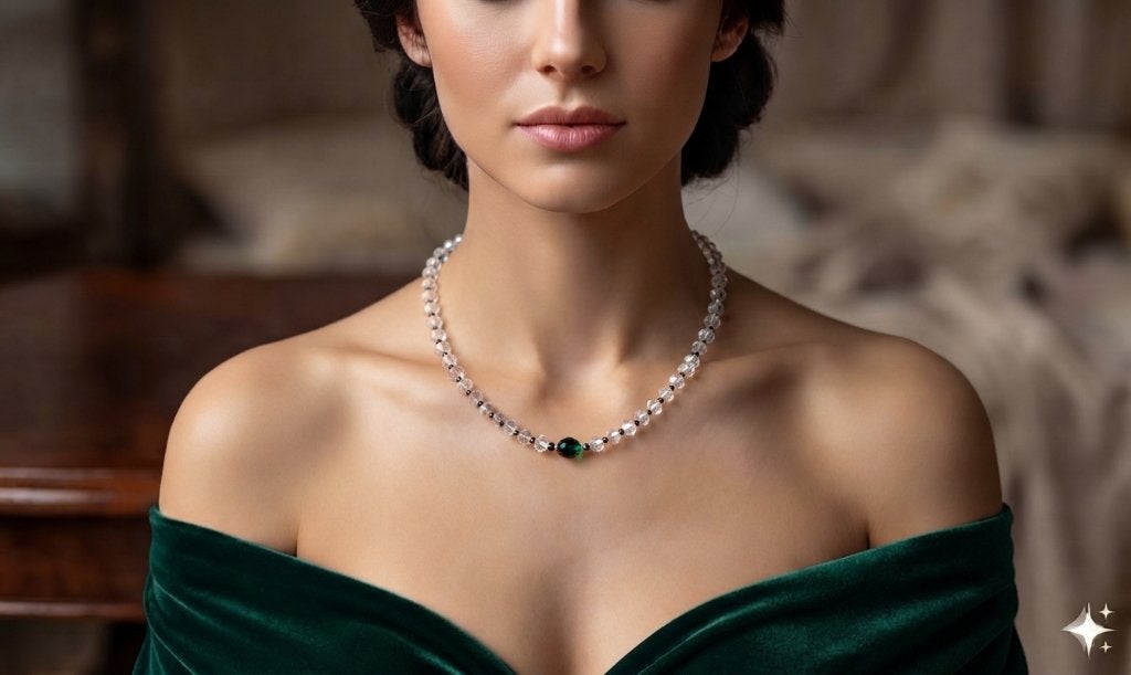 Prachtige Ketting Granaat Swarovski Hanger Kristal 925 slot, Wit, Nieuw, Ophalen of Verzenden, Steen of Mineraal