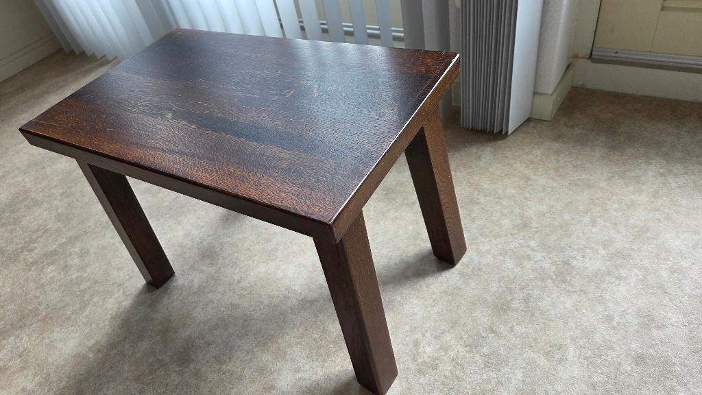 Eiken bijzettafel, Ophalen, Minder dan 45 cm, Minder dan 55 cm, Klassiek