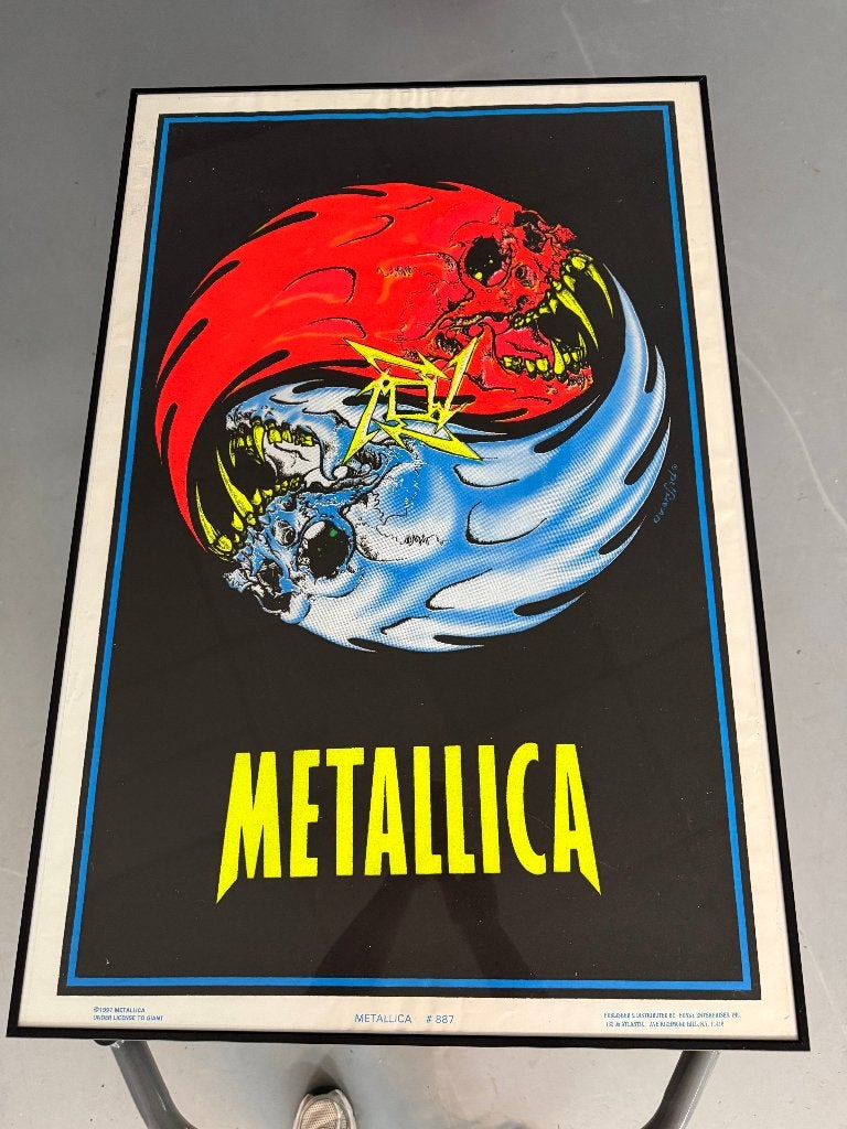Metallica  Blacklight Poster (Circa 1997), Ophalen, Zo goed als nieuw
