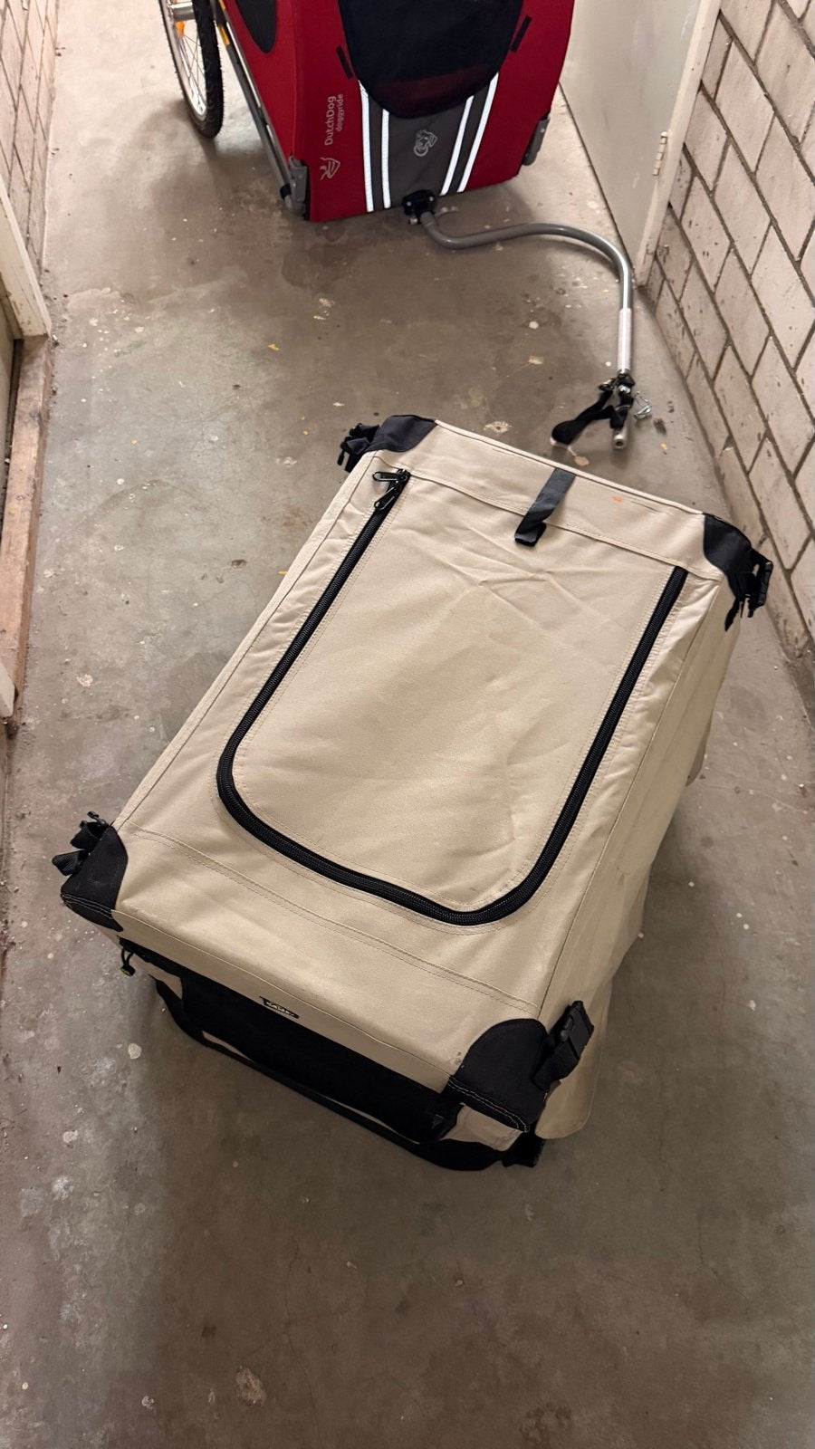 Reisbench LxBxH 72x51x51 kleur beige, Ophalen, Gebruikt