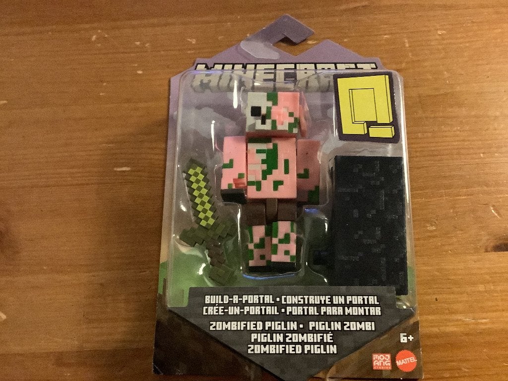 Mattel Minecraft actiefiguur Piglin. Build-A-Portal. Nieuw, Ophalen of Verzenden, Nieuw