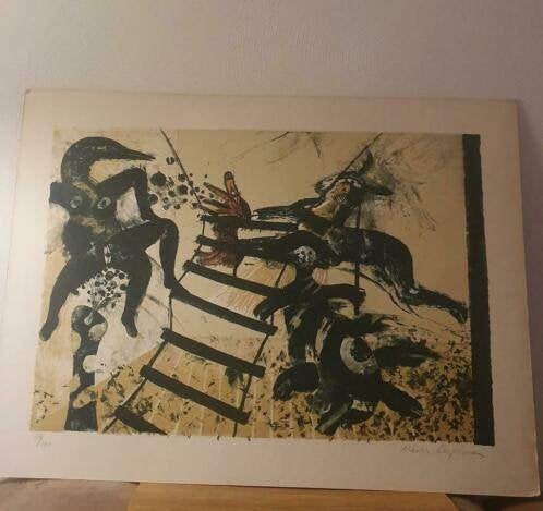 Litho Martin Engelman gesigneerd genummerd 73 / 190, Ophalen
