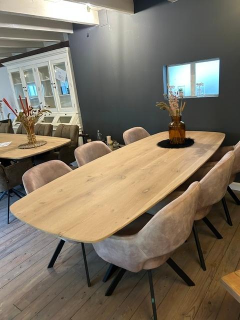 Nieuwe Deens ovale eiken eettafel 240x100cm, Ophalen, 100 tot 150 cm, Eikenhout, Ovaal