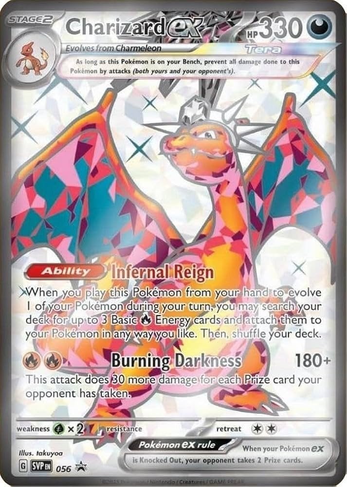 charizard ex, Ophalen, Zo goed als nieuw, Losse kaart, Foil