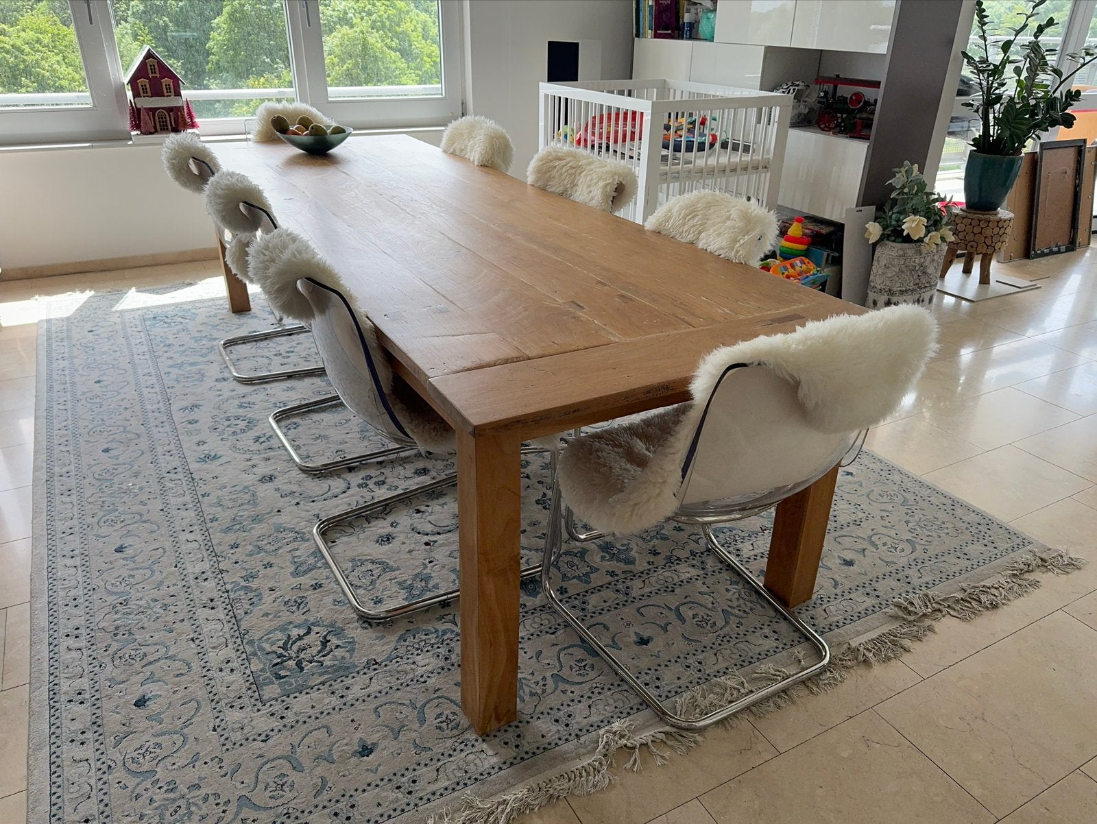 4x IKEA Stoelen Tobias - Transparant met Chrome Onderstel, Huis en Inrichting, Ophalen, Kunststof, Gebruikt, Overige kleuren