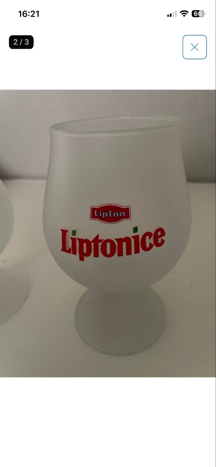 3 Liptonice glazen - Zo goed als nieuw, Huis en Inrichting, Glas of Glazen, Overige merken, Ophalen of Verzenden, Glas