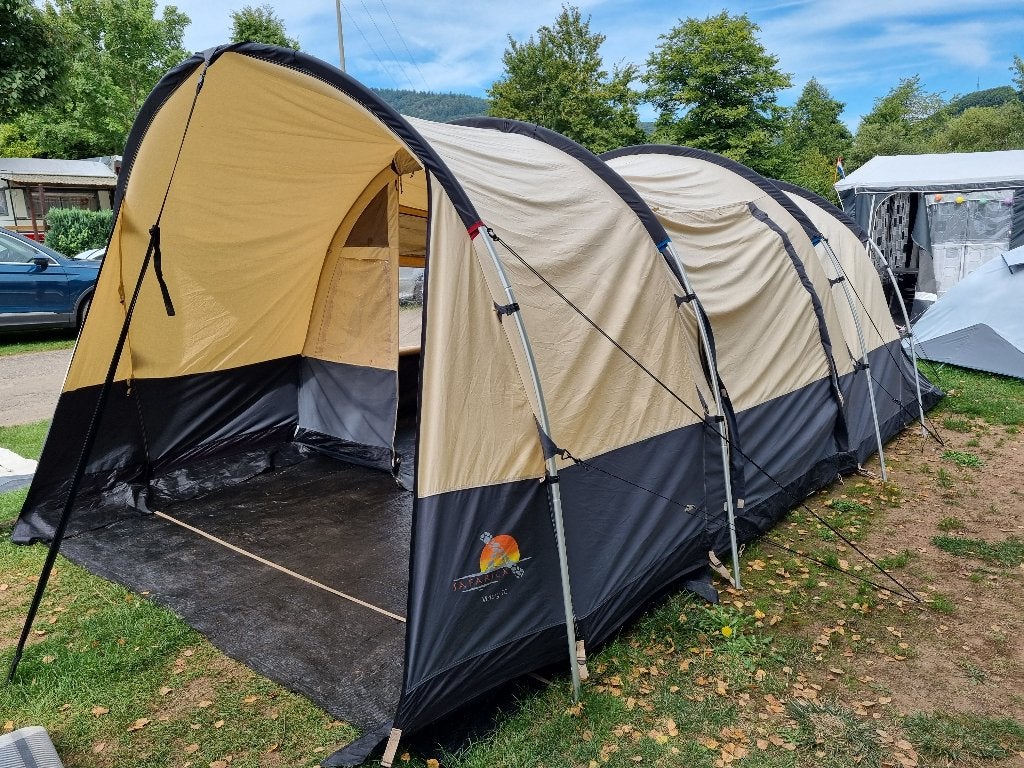 Safarica tunneltent katoen 4 personen, Caravans en Kamperen, Ophalen, Zo goed als nieuw, Tot en met 4