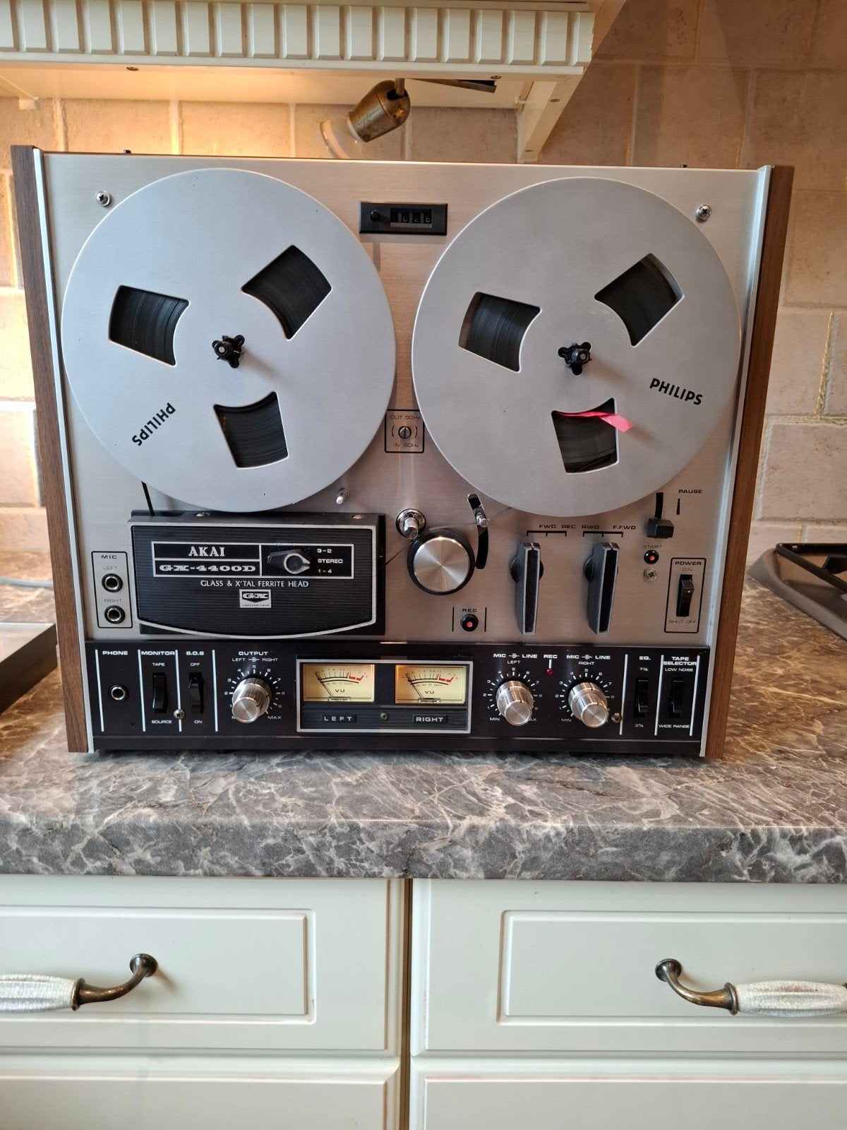 Akai GX-4400D 3 Head met Glass & X'tal Ferrite Head's, Audio, Tv en Foto, Bandrecorders, Ophalen of Verzenden, Bandrecorder, Met banden