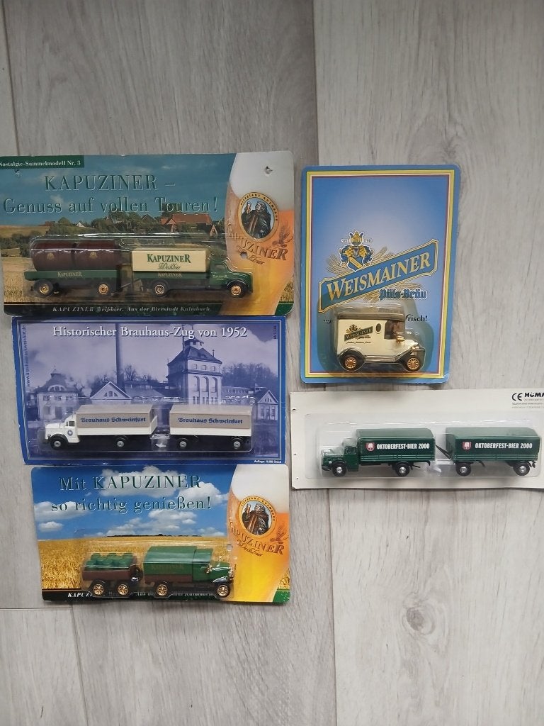 5 stuks vrachtwagencombinaties 1:87, Ophalen of Verzenden, Nieuw, Bus of Vrachtwagen, Overige merken
