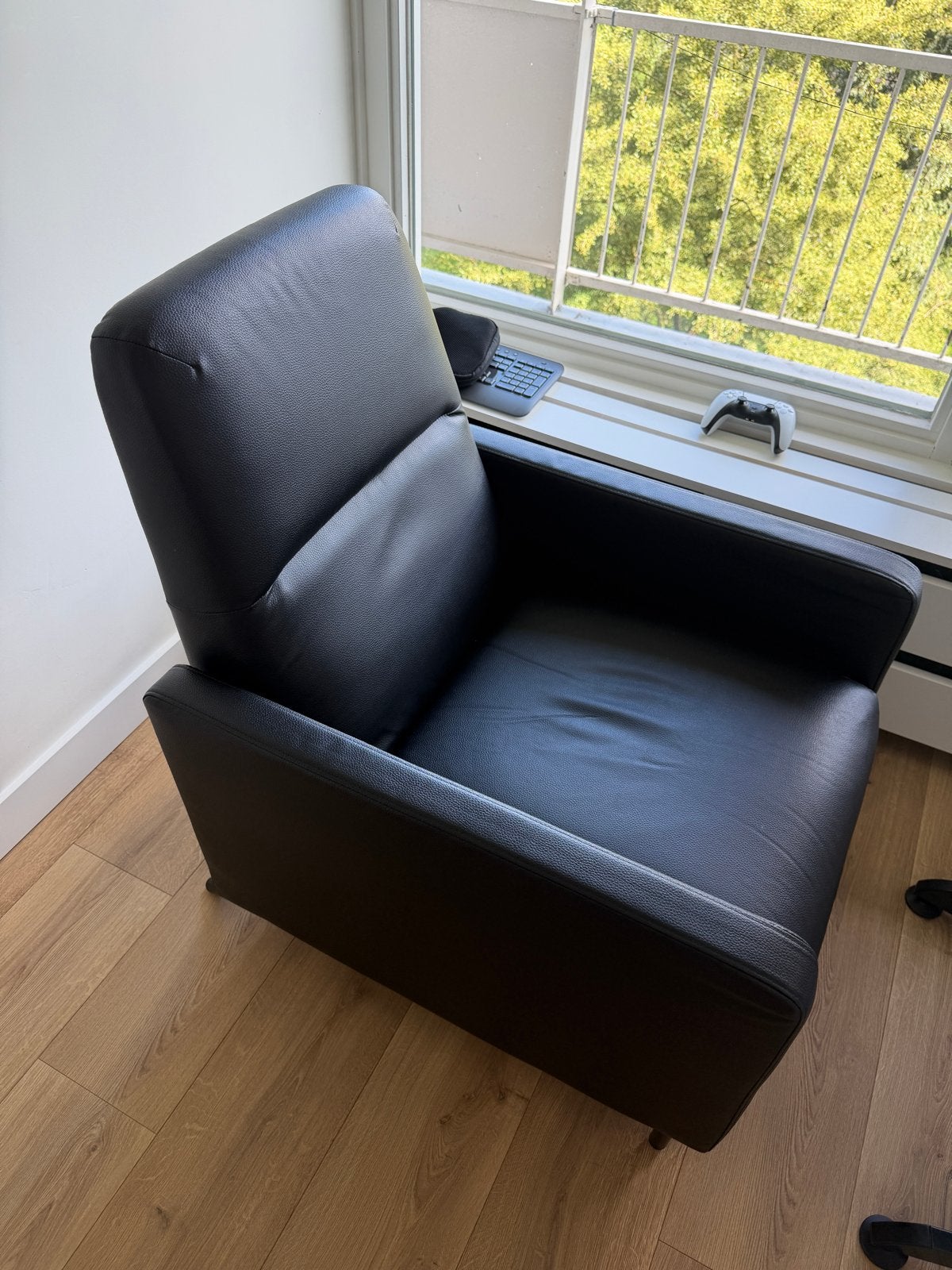Ikea GISTAD zwarte relaxfauteuil - recliner, Ophalen, Zwart, Zo goed als nieuw, Eén