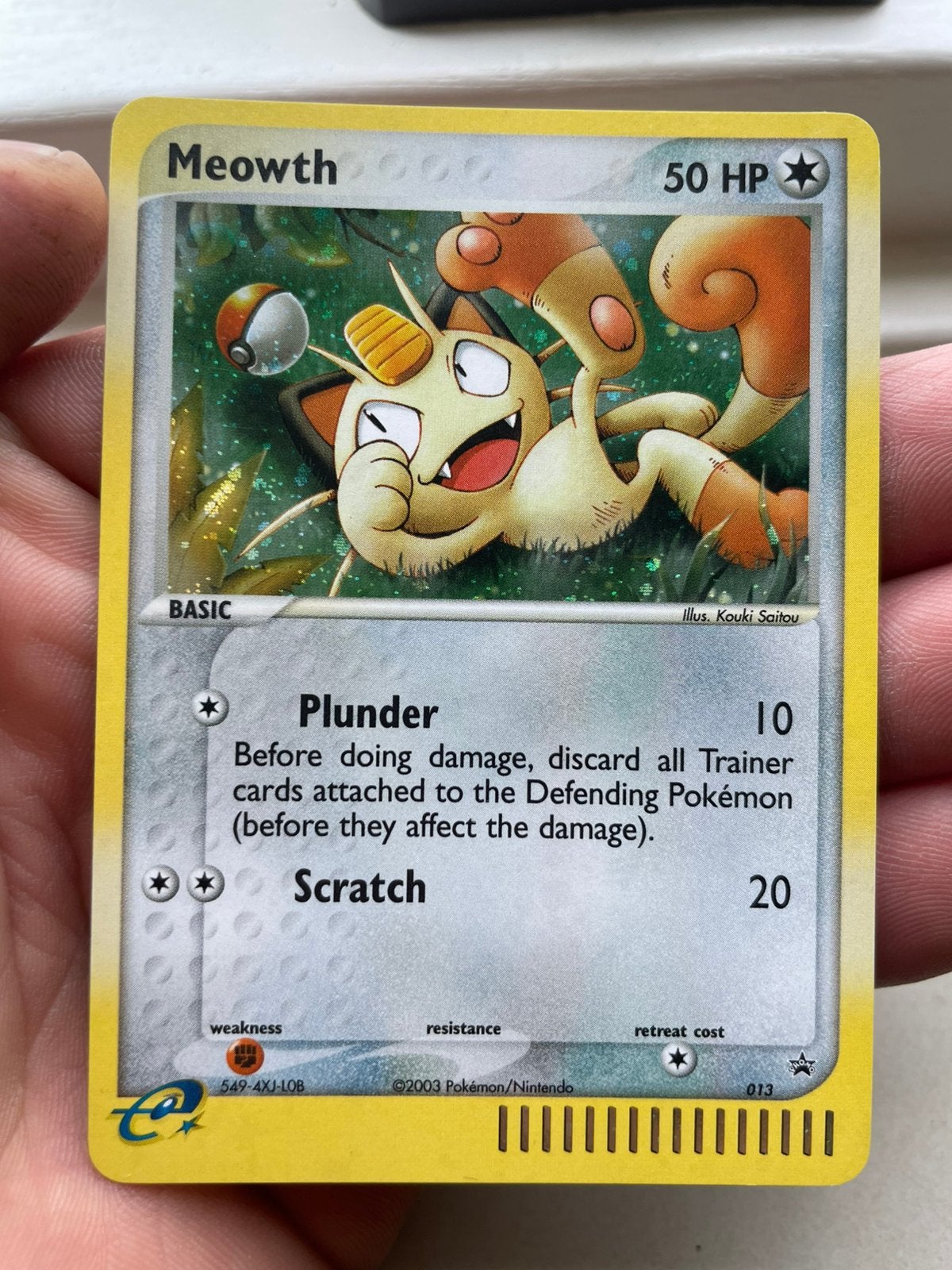 Pokemonkaart NP13 meowth, Ophalen of Verzenden, Zo goed als nieuw