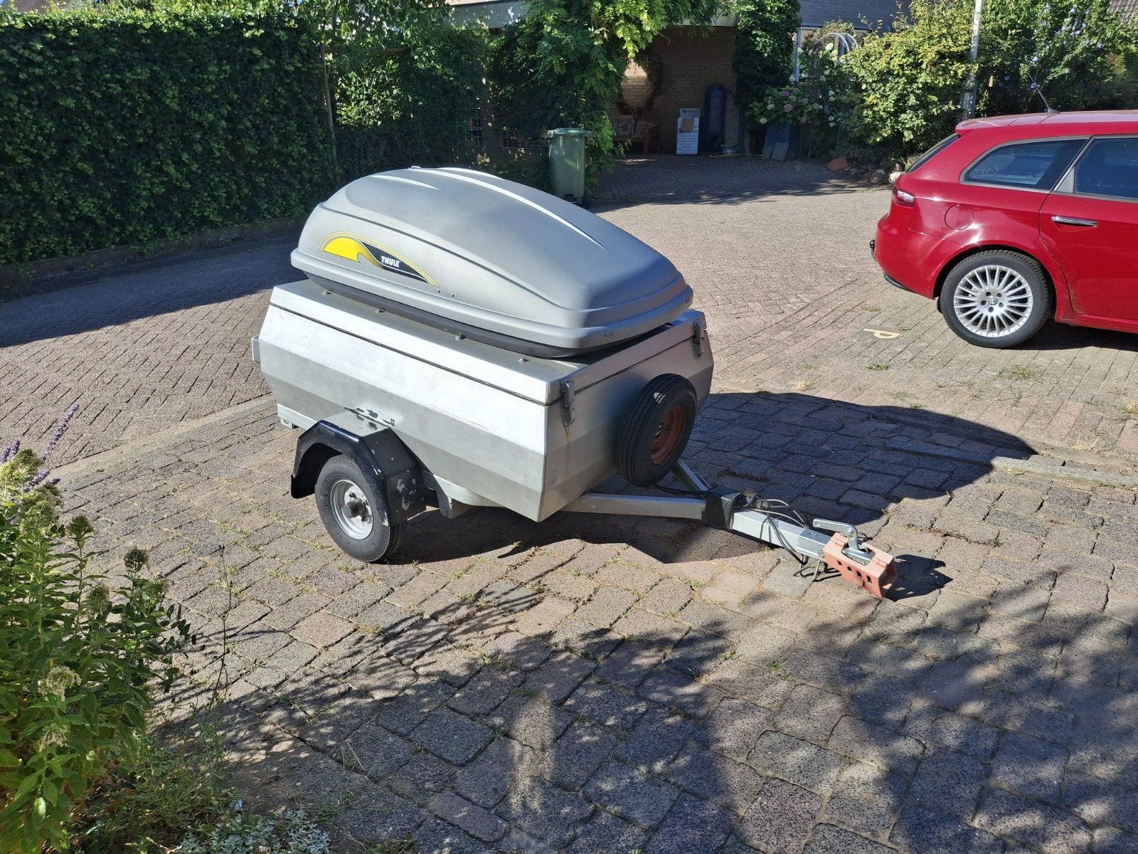 Stema HP 350 Bagagewagen met Thule Dakkoffer & Extra's, Ophalen