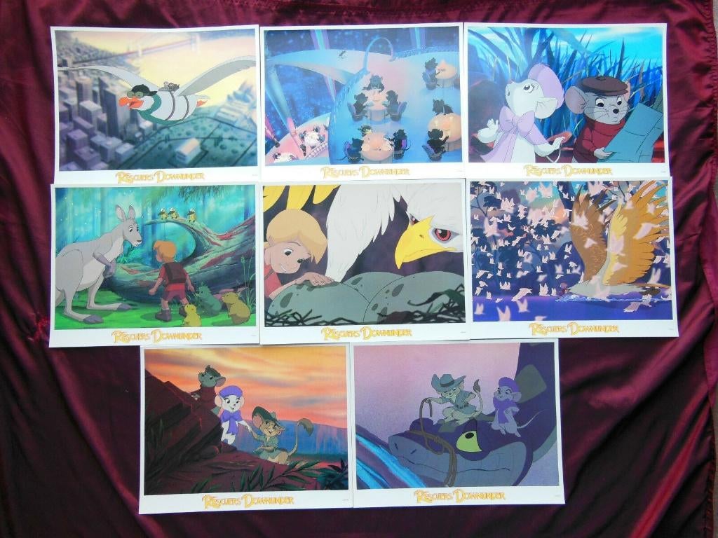 THE   RESCUERS   DOWN   UNDER    USA     lobbycard set., Verzamelen, Verzenden, Nieuw, A1 t/m A3, Film en Tv