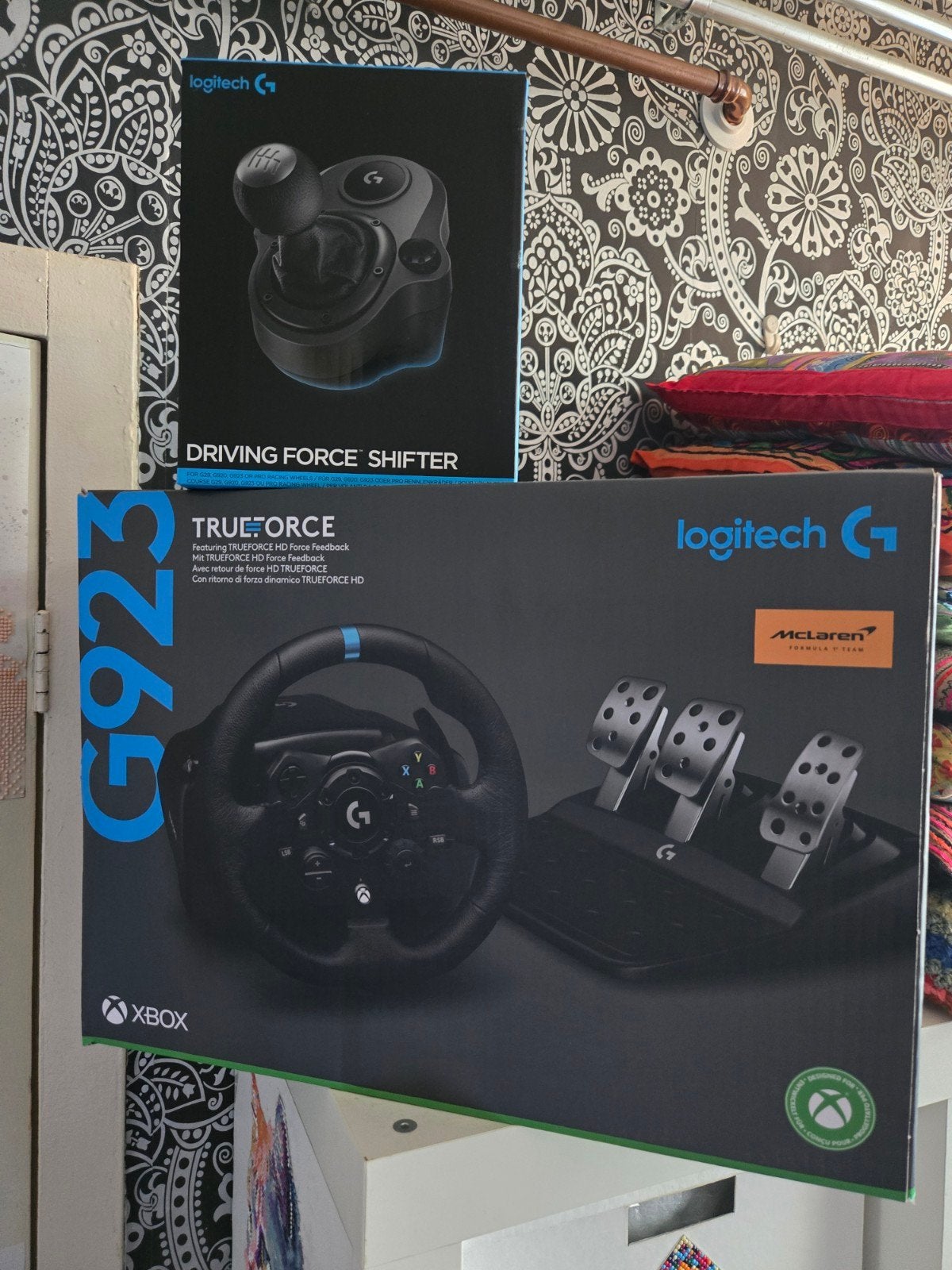 Nieuw + garantie: Logitech G923 racestuur, Pedalen en Pook, Ophalen, Racestuur, Xbox, Nieuw
