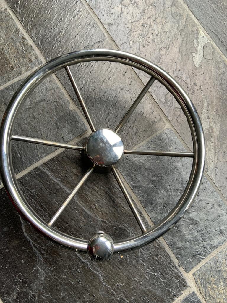 RVS Stuurwiel met Draaiknop voor Boot, Ophalen of Verzenden, Gebruikt, Motorboot