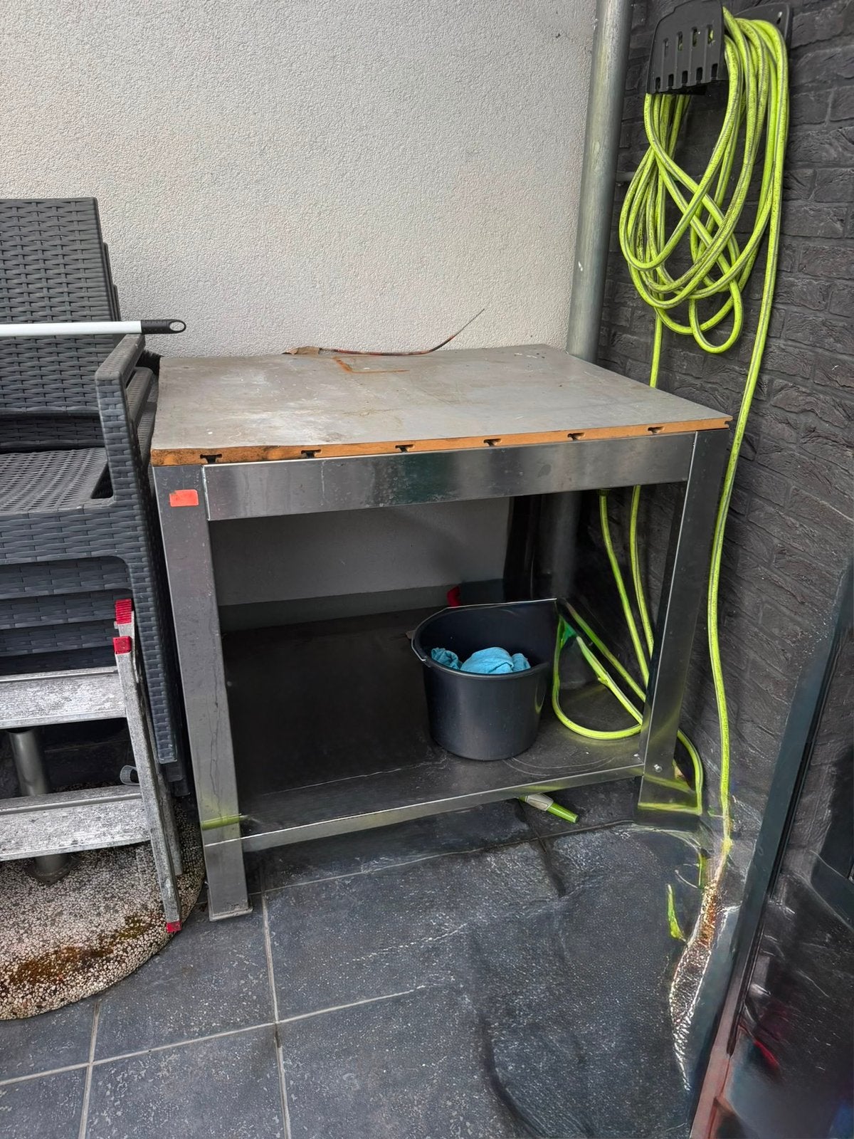 Inox horeca tafel / inox oventafel, Ophalen, 250 mm of meer