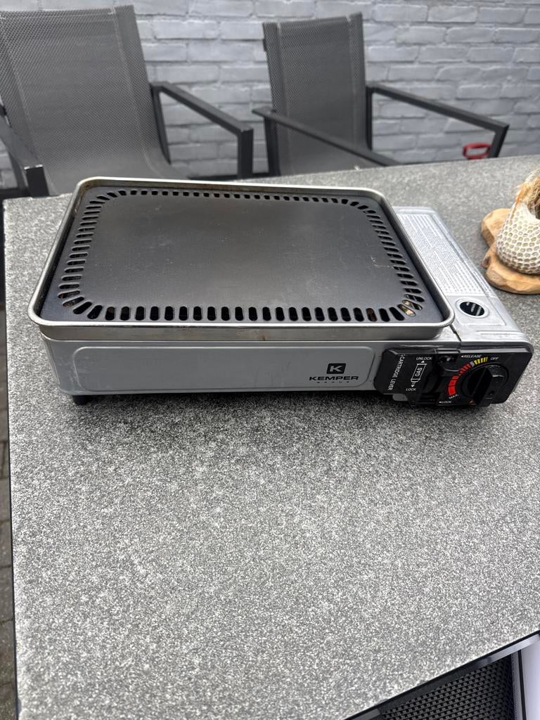 Camping plancha / bakplaat / gourmetstel op gas, Tuin en Terras, Ophalen, Gebruikt