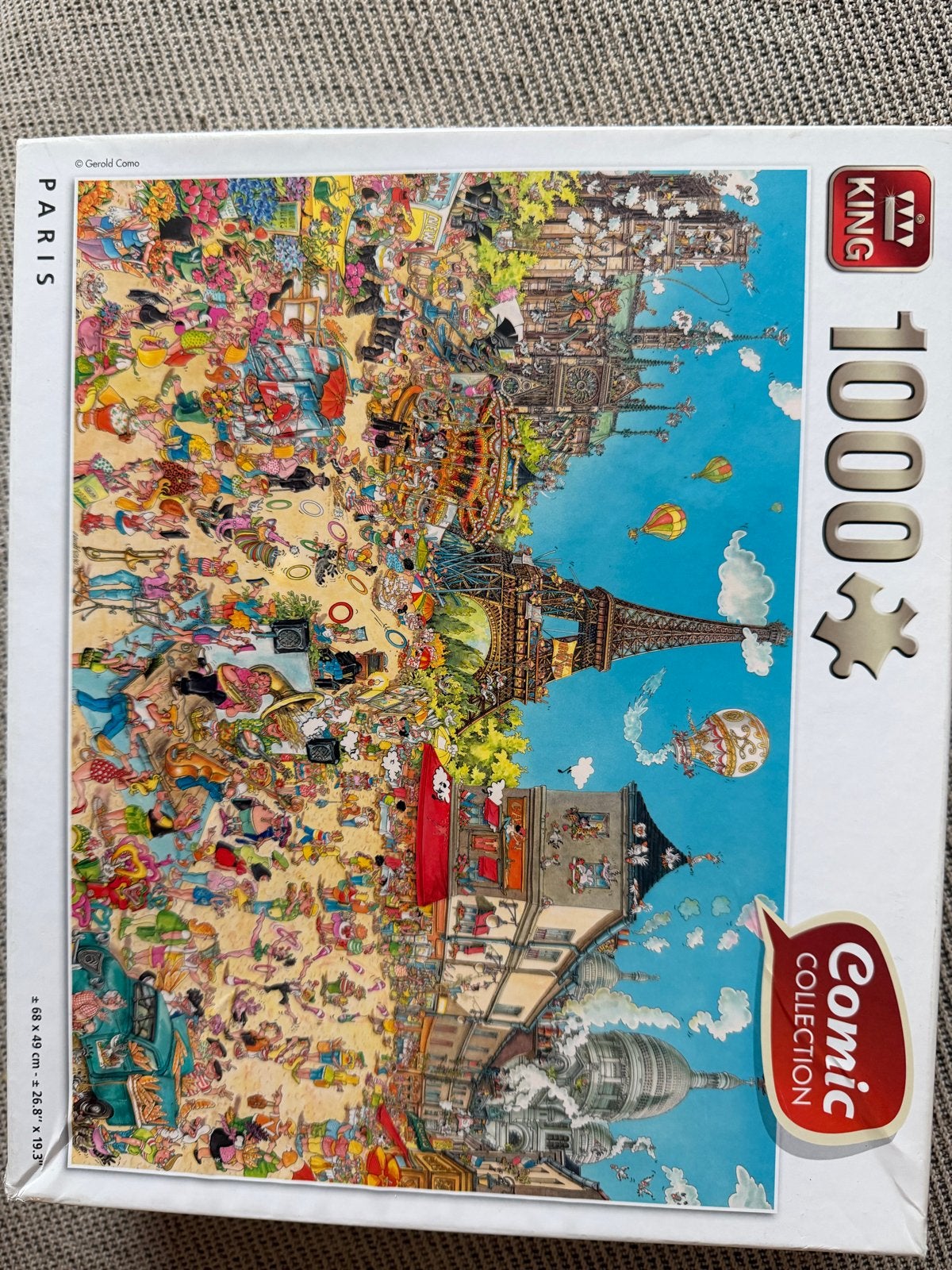 King Comic Collection Puzzel Parijs 1000 stukjes, Ophalen of Verzenden, Meer dan 50 stukjes, Gebruikt, 6 jaar of ouder
