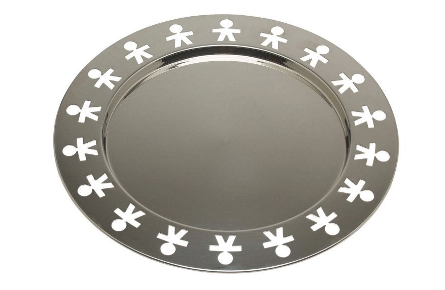 Dienblad/schaal Alessi Girotondo Round RVS, Gebruikt, Rond, Ophalen of Verzenden, Dienblad