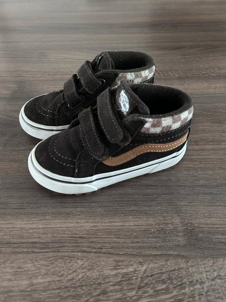 Vans Klittenband Sneakers - Bruin/Beige maat 24, Kinderen en Baby's, Babykleding | Schoentjes en Sokjes, Ophalen of Verzenden