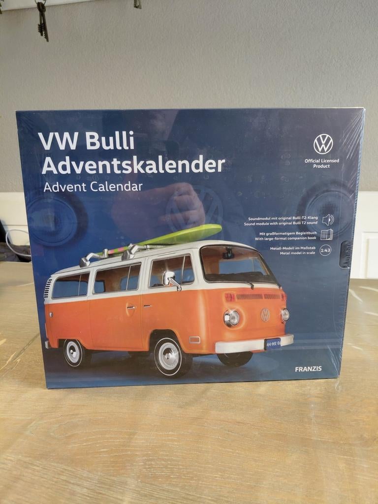 Mooie VW BULLI metaal model advents kalender., Ophalen of Verzenden, Nieuw, Auto, Overige merken