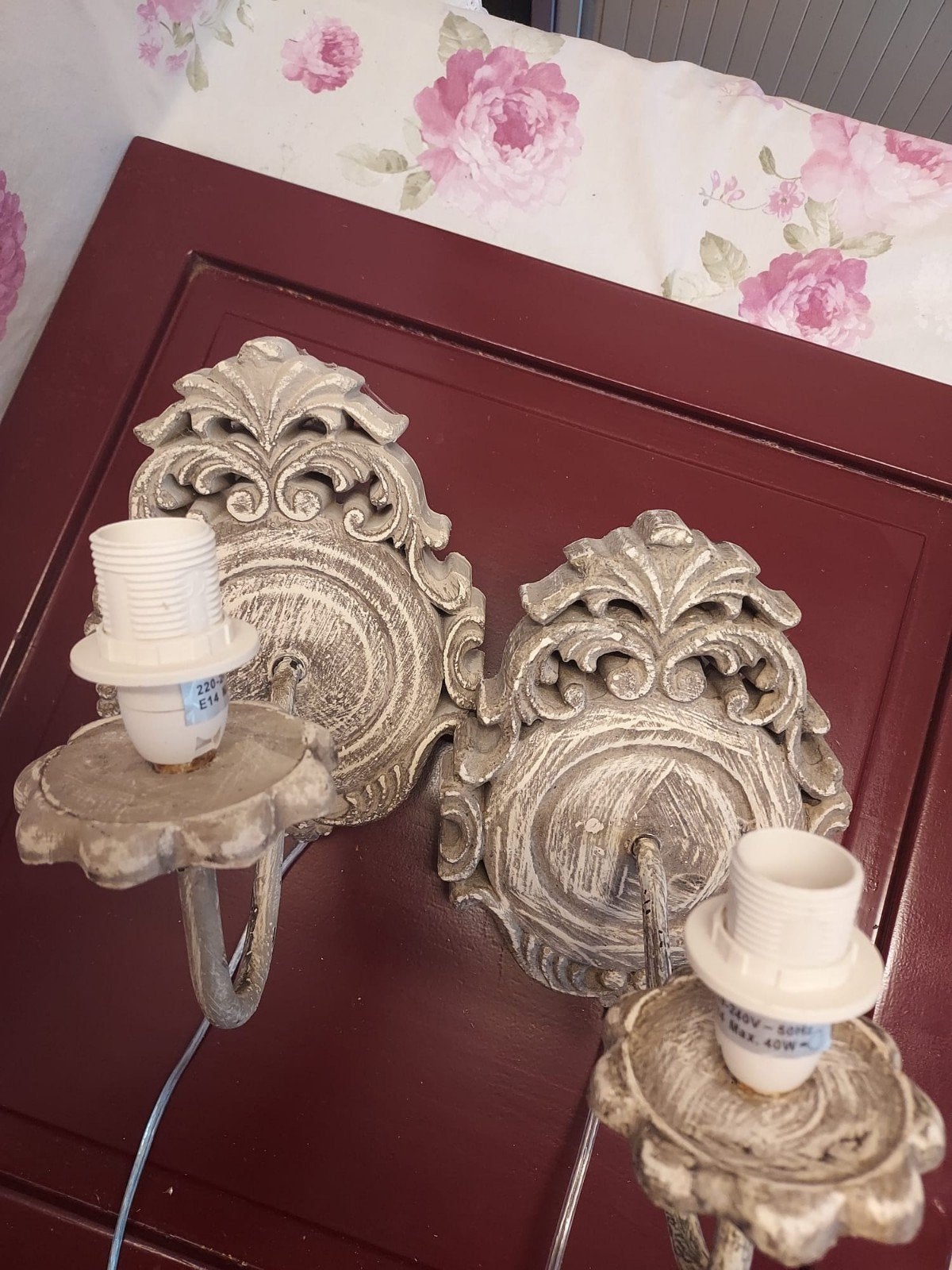 brocante wandlampjes, Hobby en Vrije tijd, Scrapbooking, Ophalen of Verzenden, Zo goed als nieuw