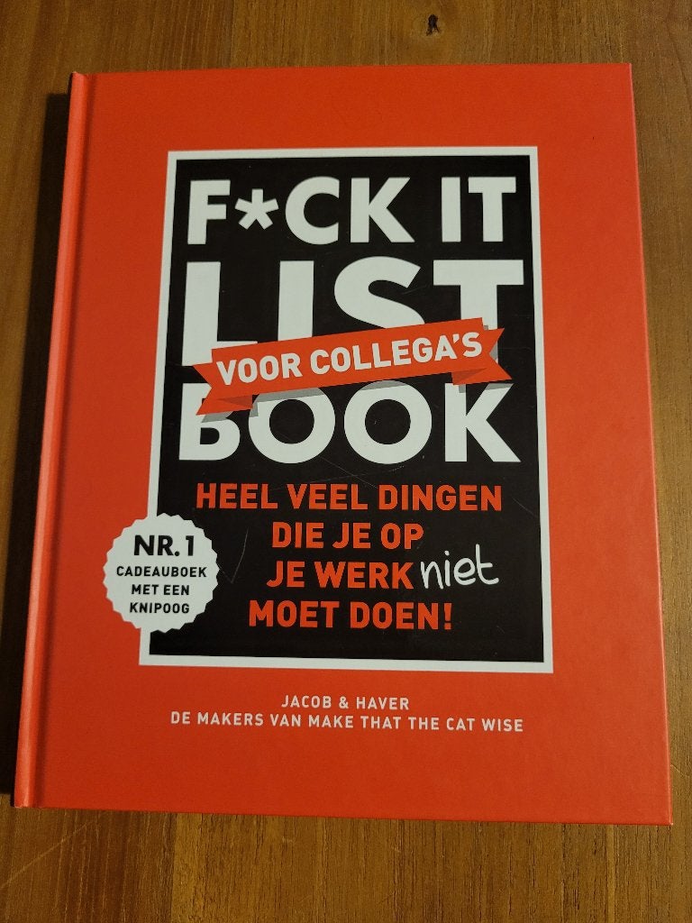 F*ck it list book voor collega’s.  Nieuw., Ophalen of Verzenden, Nieuw, Jacob & Haver