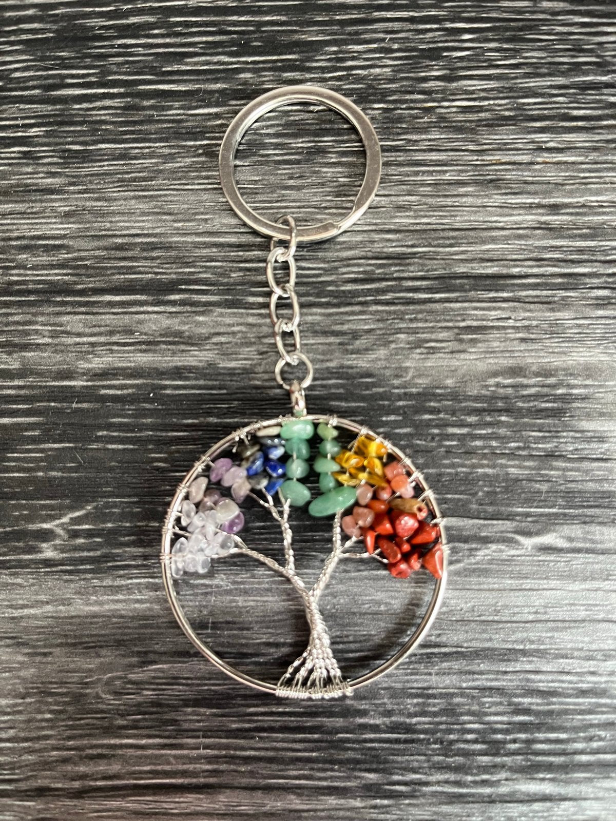 Nieuwe Levensboom Sleutelhanger met Chakra Stenen, Ophalen of Verzenden, Nieuw