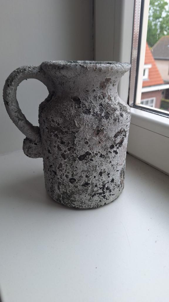 Decoratieve kruik/vaas met rustieke uitstraling, Ophalen of Verzenden